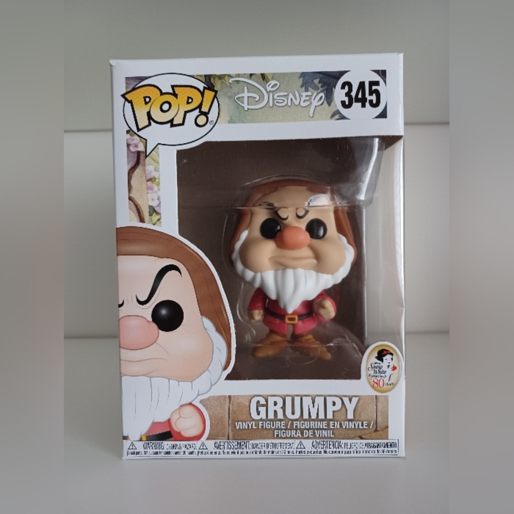 Disney Grumpy Snow White And The Seven Dwarfs 345 80 Years Figure‎ Funko Pop